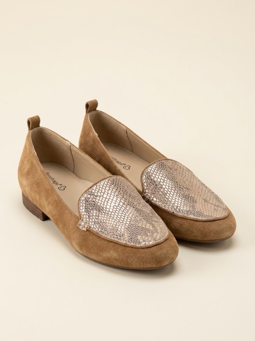Baretraps Elliana Snake Print Suede Womens Loafer Flats Size 7.5